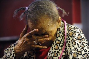 101 year old Texana Hollis in a homeless shelter having being callously being evicted and placed on the curb by contractors of David Trott.