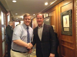 Convicted Pervert Jordan Haskins with supporter Michigan AG Bill Schuette